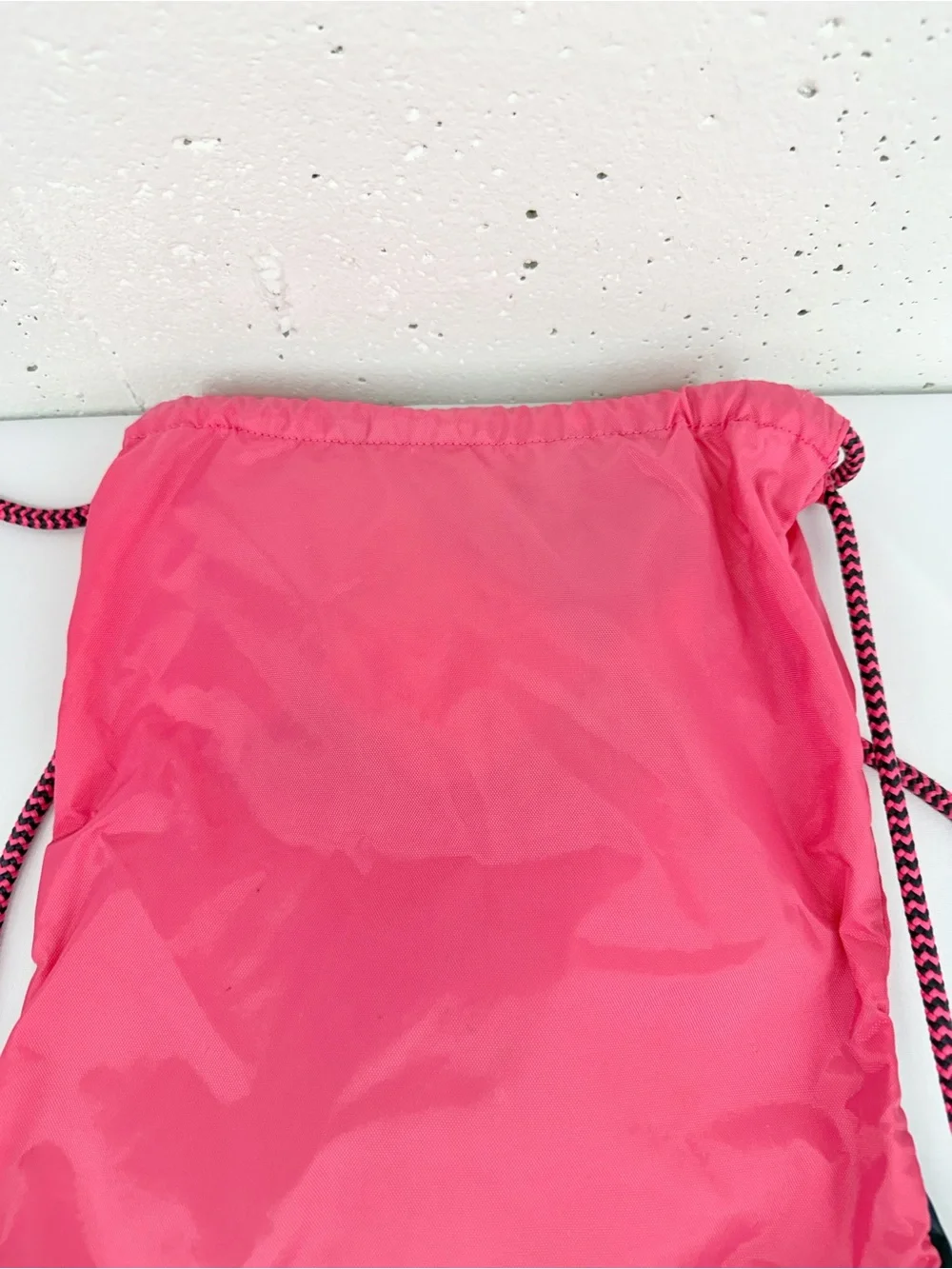 Nike Pink & Gray Colorblock Drawstring Gym Bag